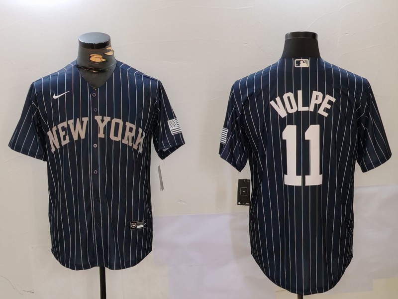 Men's New York Yankees Anthony Volpe #11 Navy Jersey